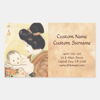 Mother and Child Shinsui Ito japanese portrait art Stickers