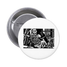 "Mother and Child Skeletons" by Leopoldo Mendez Button