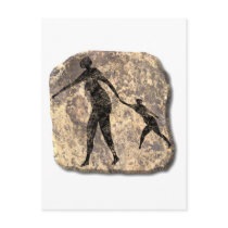 Mother and child-stone postcard