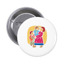 Mother and Children Pins