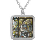 MOTHER AND CHILDREN STAINED GLASS JEWELRY