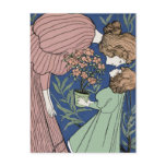 Mother and Daughter - Art Nouveau Postcard