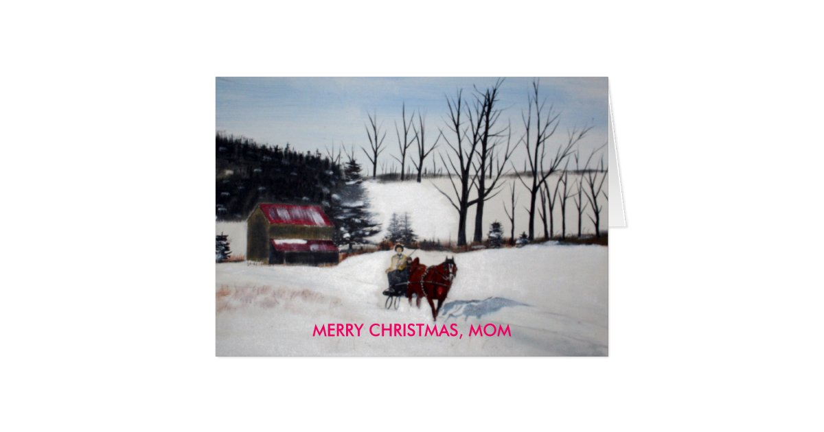 MOTHER AND DAUGHTER , MERRY CHRISTMAS, MOM CARD | Zazzle