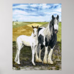 'Mother and Foal' Poster posters