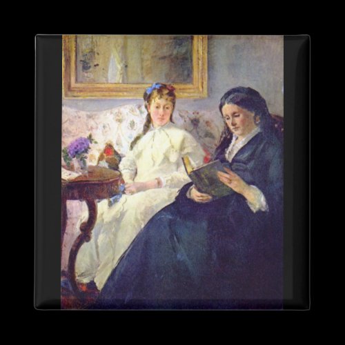 Mother and sister of the artist by Berthe Morisot Fridge Magnet