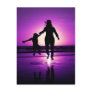 Mother and son Child Beach Jumping Postcard