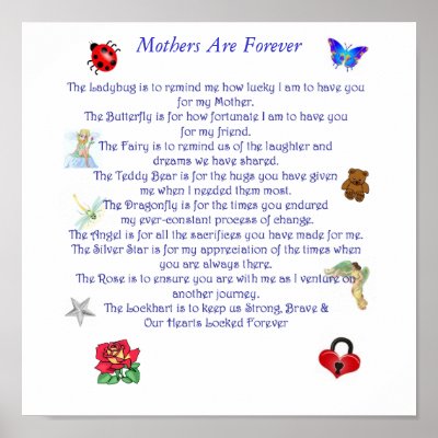 Mother Are Forever poem Poster