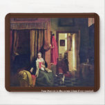 Mother At The Cradle By Pieter De Hooch Mousepads