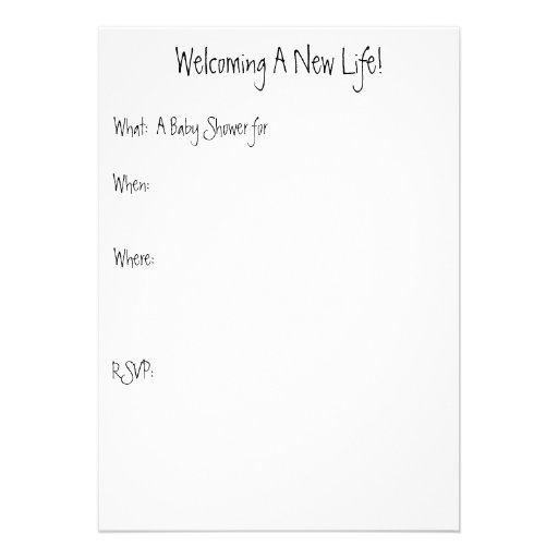 Mother/Baby Shower Invitations
