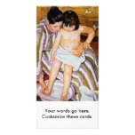 Mother bathing child bath art by Mary Cassatt photo cards