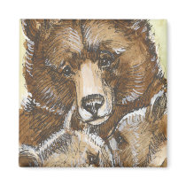 Mother Bear and Cubs magnets