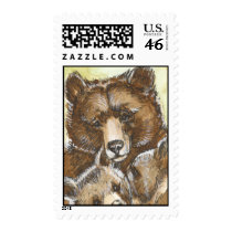Mother Bear and Cubs stamps