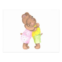 Mother Bear and Her Cub Show Love Post Card