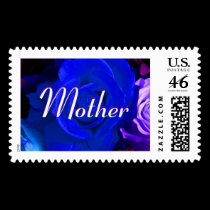 Mother Blue Purple Rose Postage stamps