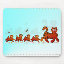 Mother Cat and Kittens Mousepad