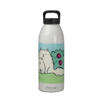 Mother Cat with Kitten - white persian fluffy water bottles