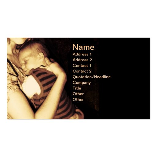 Mother & Child Business Card Template (front side)