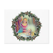 MOTHER & CHILD in WREATH by SHARON SHARPE postcards by sharonsharpe MOTHER & CHILD in WREATH by SHARON SHARPE postcards