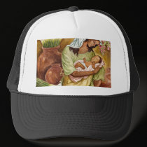 MOTHER & CHILD WITH CALA LILIES - MULTI hats