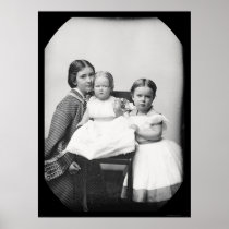 Mother & Children, Gertrude Hubbard Daguerreotype Poster