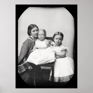 Mother & Children, Gertrude Hubbard Daguerreotype print