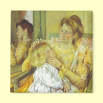 Mother Combing Her Child's Hair. 1901, Mary Cassat magnets