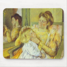 Mother Combing Her Child's Hair. 1901, Mary Cassat Mouse Pads