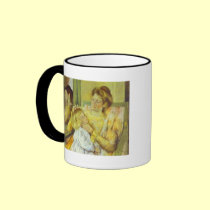 Mother Combing Her Child's Hair. 1901, Mary Cassat mugs by vintagegiftmall Mother Combing Her Child's Hair. 1901, Mary Cassat mugs