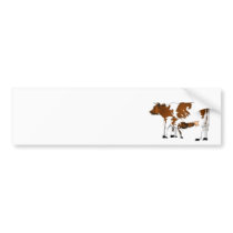 Mother Cow with Calf Bumper Stickers
