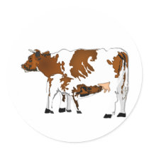 Mother Cow with Calf Stickers