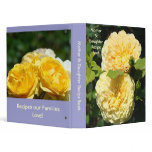 Mother &amp; Daughters Recipe Book! Yellow Rose Binder