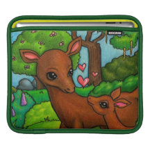 Mother deer and baby Fawn Sleeve For iPads