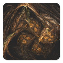 Mother Earth Abstract Art Square Sticker
