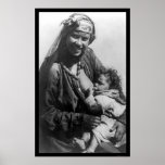 Mother Feeding Child in Egypt 1910 Print