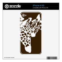 Mother Giraffe and Baby Decal For iPhone 4