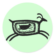 Mother goat-BW stickers