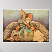 Mother Goose w Two Children; Jessie Willcox Smith Posters