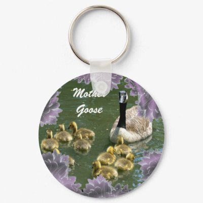 Mother Goose with Goslings keychain by quacked