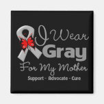 Mother - Gray Ribbon Awareness Refrigerator Magnets