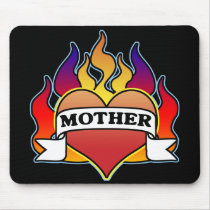 Mother Heart Tattoo Mother's Day Mousepad by koncepts Mother Heart Tattoo Mother's Day Mousepad