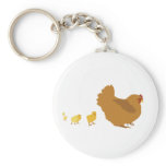 Mother Hen and Chicks Keychain