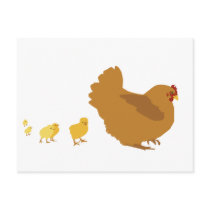 Mother Hen and Chicks postcards by jarnolddesign Mother Hen and Chicks postcards