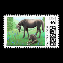 Mother Horse and Her Foal Postage postage
