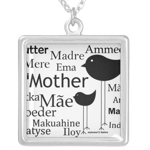 Mother in different Languages Necklace zazzle_necklace