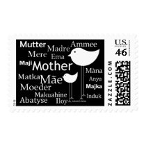 Mother in different languages postage stamp