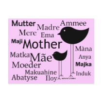 Mother in different languages postcards by myhome71 Mother in different languages postcards