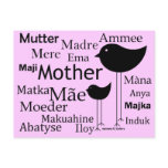 Mother in different languages postcards
