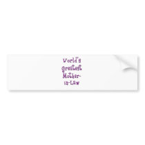 Mother-in-Law Bumper Sticker bumper stickers by americanangst Mother-in-Law Bumper Sticker bumper stickers