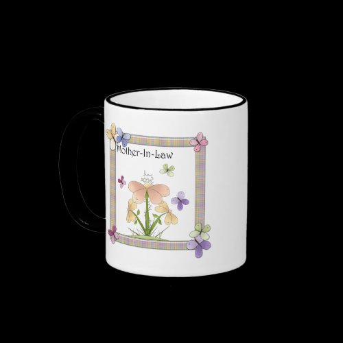 Mother-In-Law Butterfly Flower Mothers Day Gifts Coffee Mug