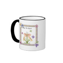 Mother-In-Law Butterfly Flower Mothers Day Gifts Coffee Mug